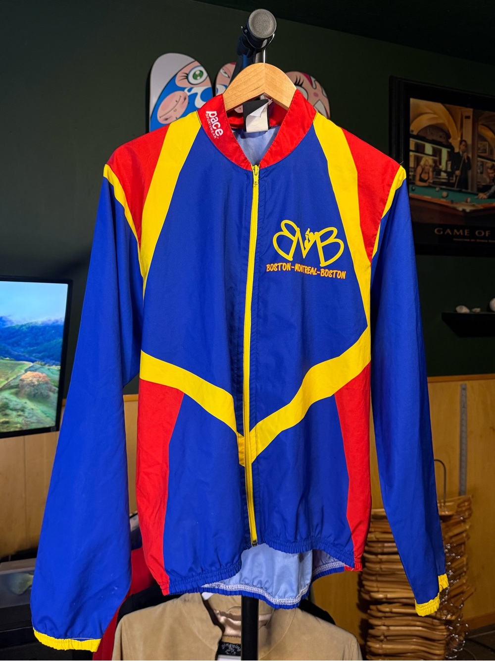 VTG BMB Boston Montreal Boston Cycling Windbreaker 90’s Full Zip Jacket